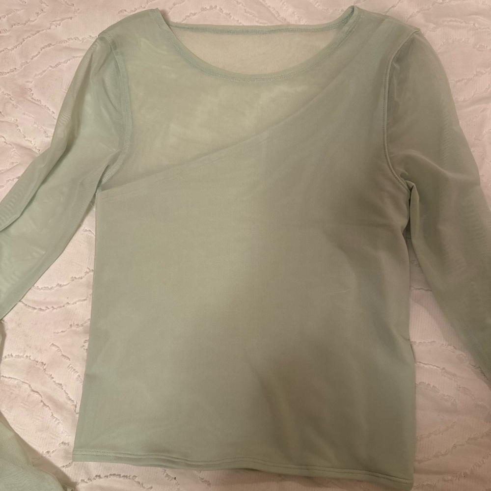 Abercrombie green going out shirt